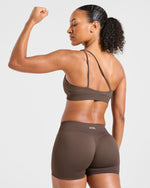 Enhance Seamless One Shoulder Sports Bra - Marron