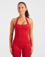 Enhance Seamless Halterneck Top - Rouge