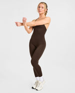 Sculpt Backless Legging All In One - Deep Cocoa Marron