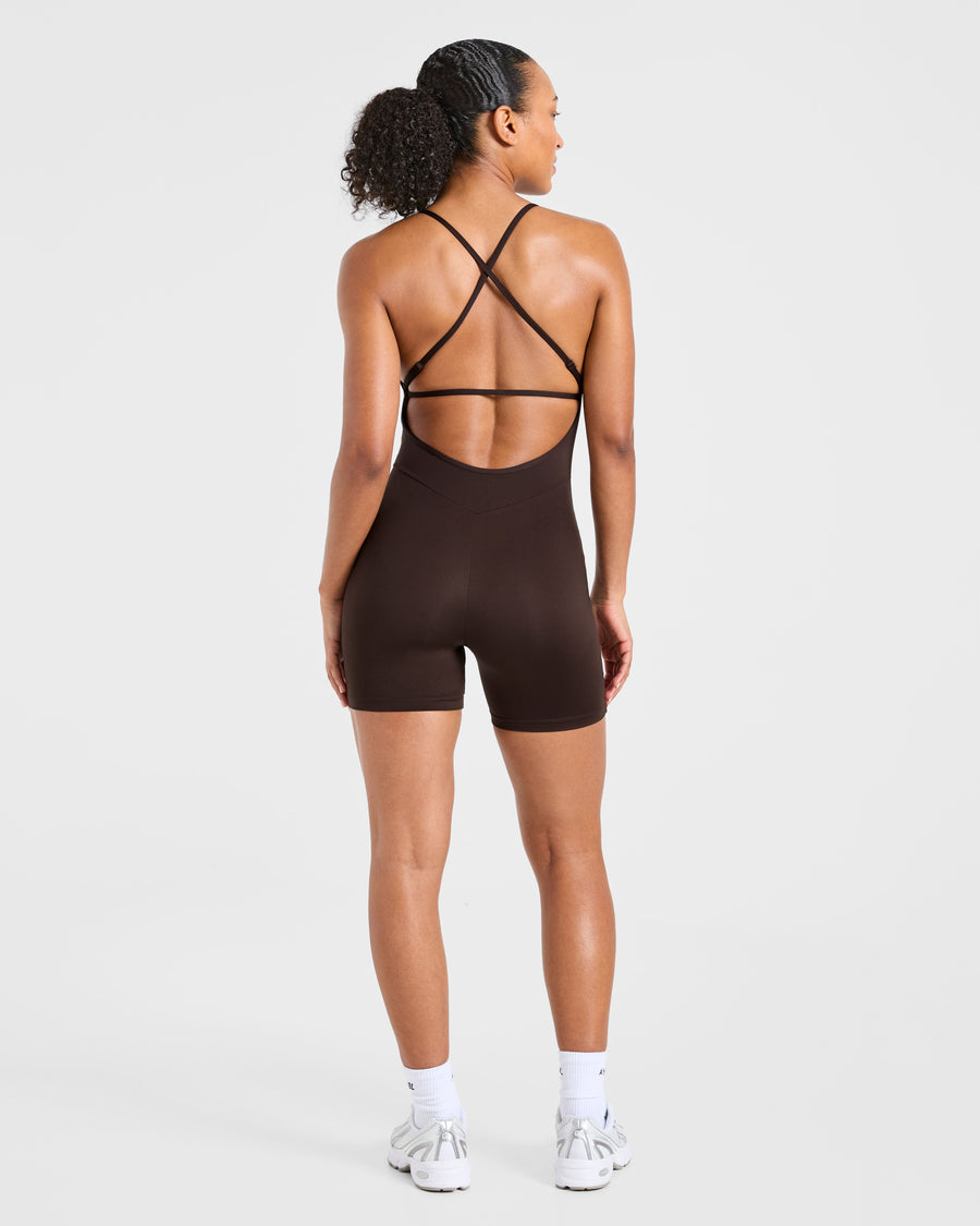 Sculpt Backless All In One - Deep Cocoa Marron