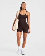Sculpt Backless All In One - Deep Cocoa Marron