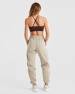 Premium Oversized Joggers - Light Taupe