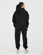 Classic Plush Oversized Hoodie - Noir