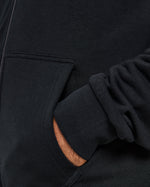 Essential Lightweight Zip Up Hoodie - Noir