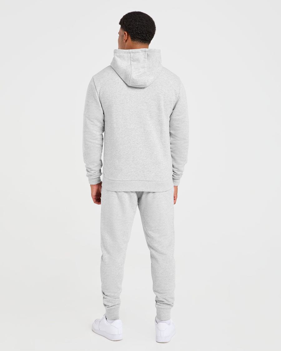 Essential Lightweight Zip Up Hoodie - Gris Marl