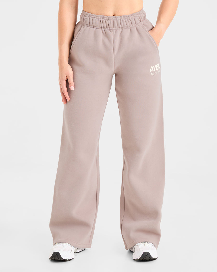 AYBL Sports Club Oversized Straight Leg Joggers - Mink Rose