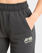 AYBL Sports Club Oversized Straight Leg Joggers - Charcoal/Jaune