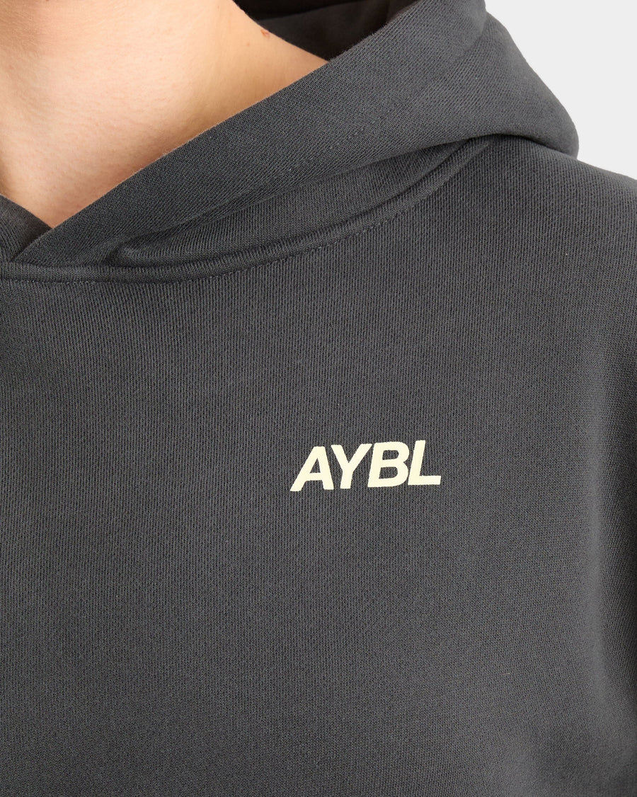AYBL Sports Club Oversized Hoodie - Charcoal/Jaune