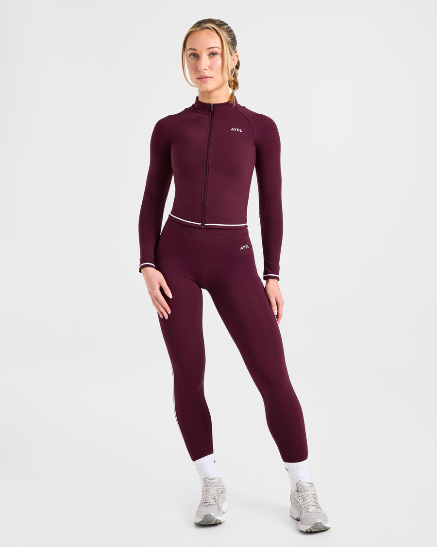 Form Zip Up Jacket - Deep Mulberry