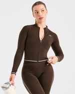 Form Zip Up Jacket - Coffee Bean