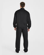 Classic Track Straight Leg Joggers - Noir/Charcoal