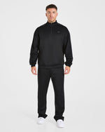 Classic Track 1/4 Zip Pullover - Noir/Charcoal