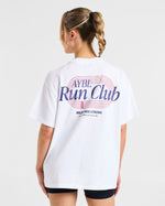 Run Club Oversized T Shirt - Blanc