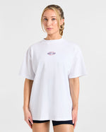 Run Club Oversized T Shirt - Blanc