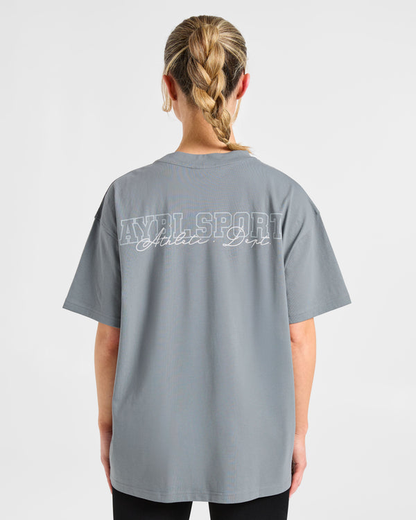Varsity Dept. Oversized T Shirt - Slate Gris