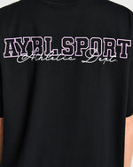 Varsity Dept. Oversized T Shirt - Noir/Lilac