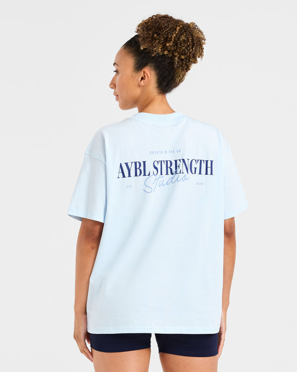 AYBL Strength Studio Oversized T Shirt - Bleu