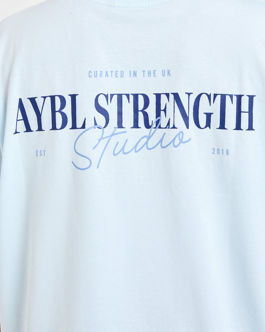AYBL Strength Studio Oversized T Shirt - Bleu