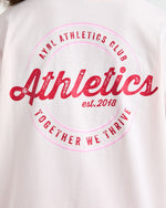 Retro Athletics Club Oversized T Shirt - Rose