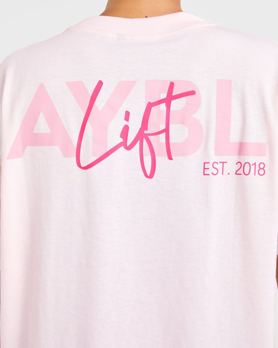 Lift Graphic Oversized T Shirt - Baby Rose