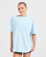 Lift Graphic Oversized T Shirt - Baby Bleu