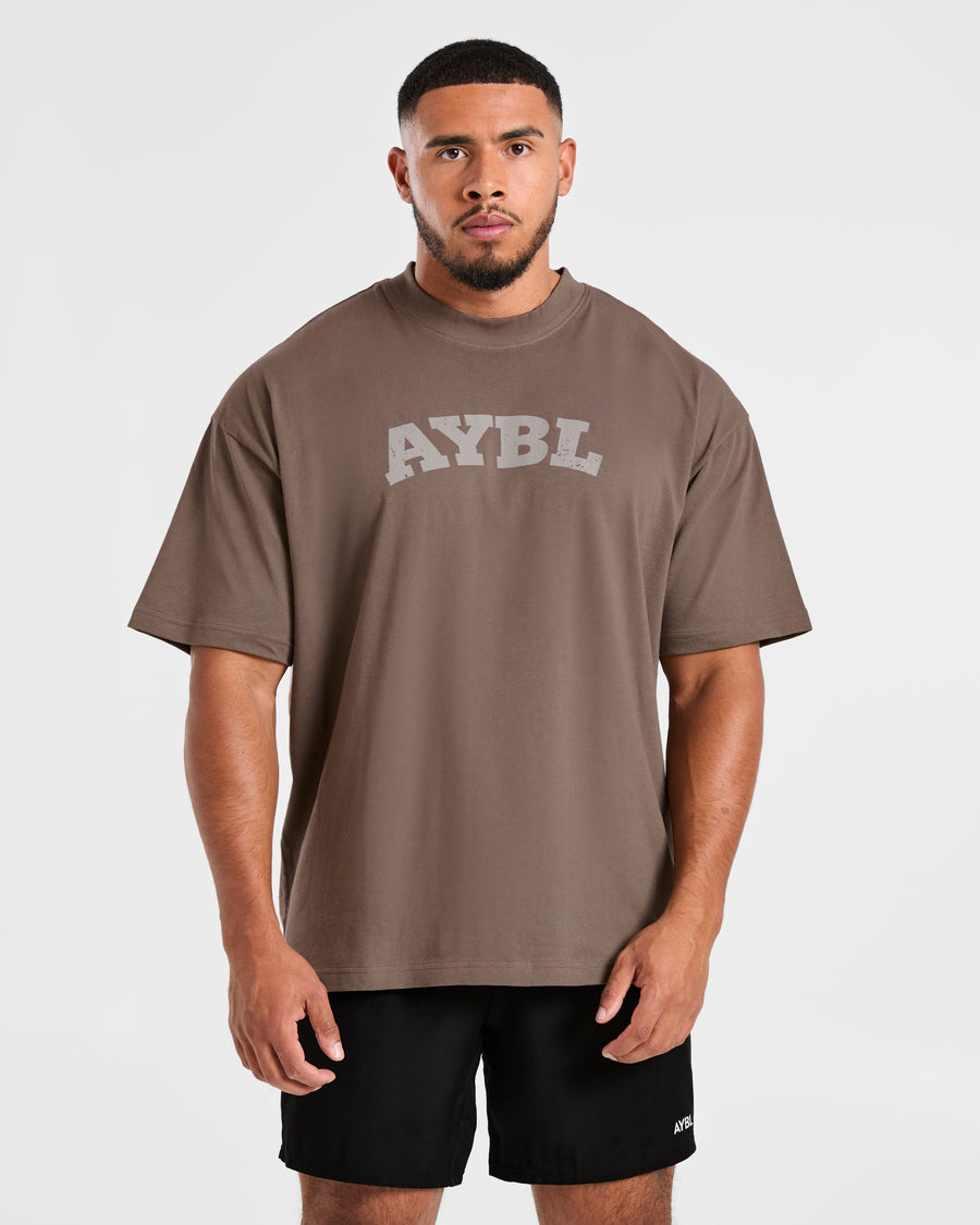 Elite Oversized T Shirt- Umber Marron