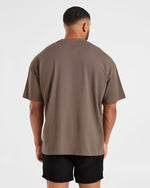 Elite Oversized T Shirt- Umber Marron