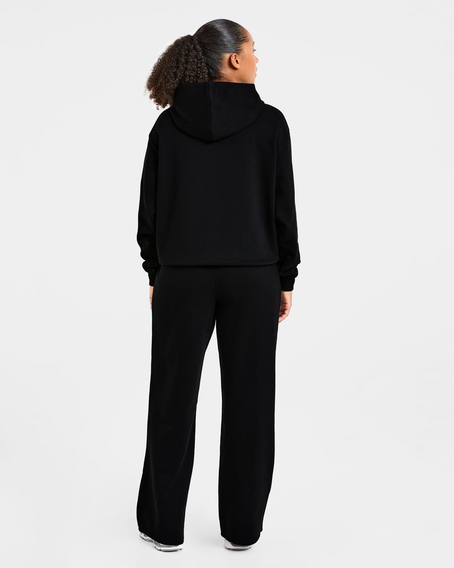Lifestyle Oversized Straight Leg Joggers - Noir