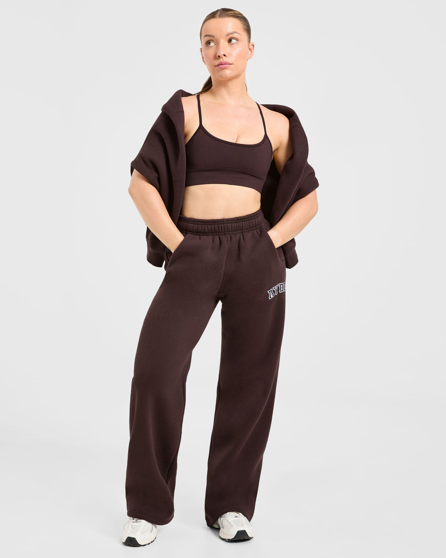 Varsity 2.0 Oversized Straight Leg Joggers - Cocoa Brun
