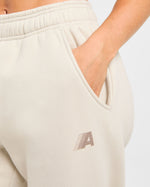 Retro Athletics Oversized Joggers - Sand