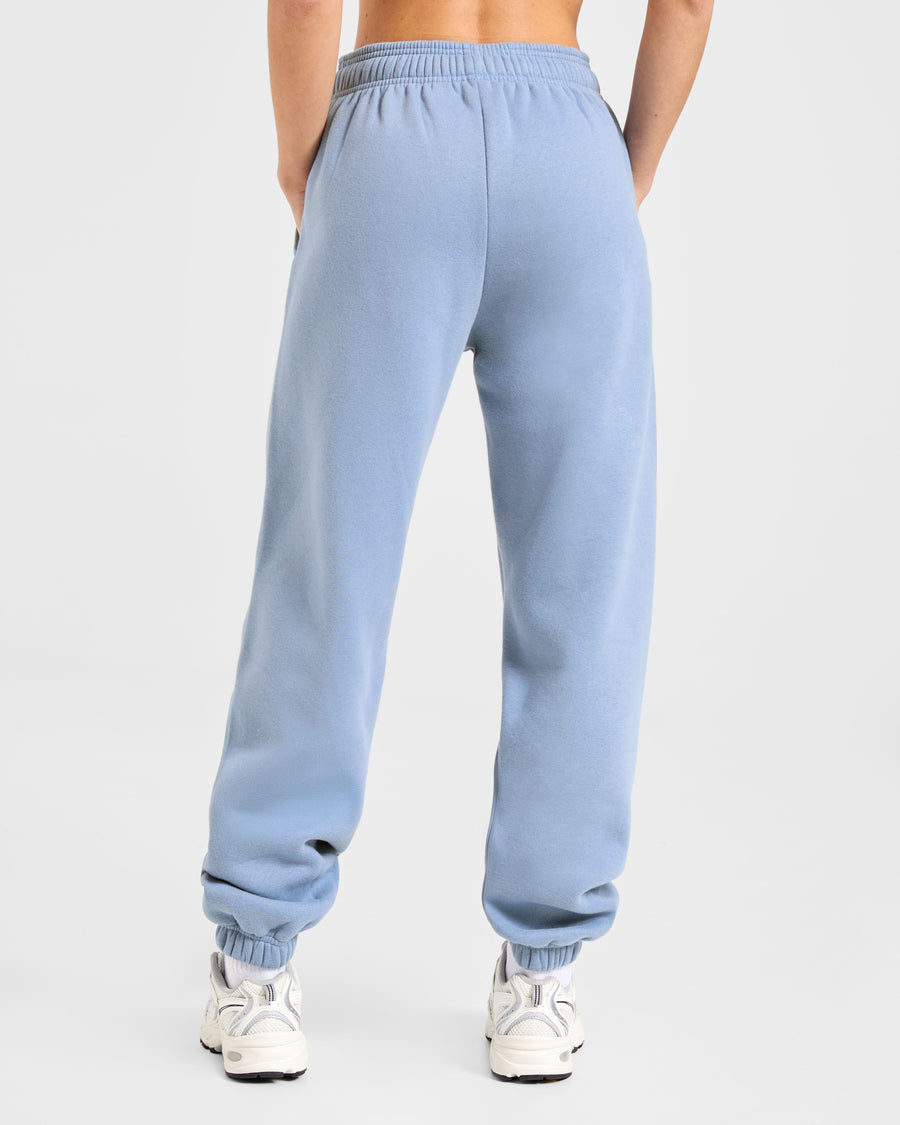 Retro Athletics Oversized Joggers - Vintage Bleu