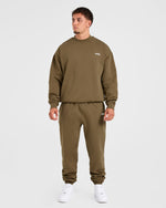 Essential Oversized Joggers- Olive Vert