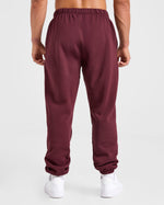 Essential Oversized Joggers - Burgundy Rouge