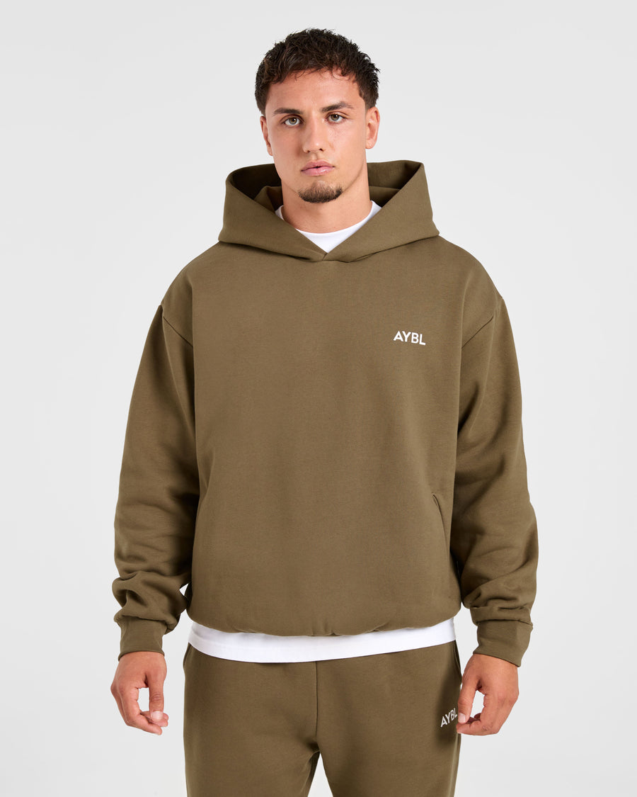 Essential Oversized Hoodie - Olive Vert