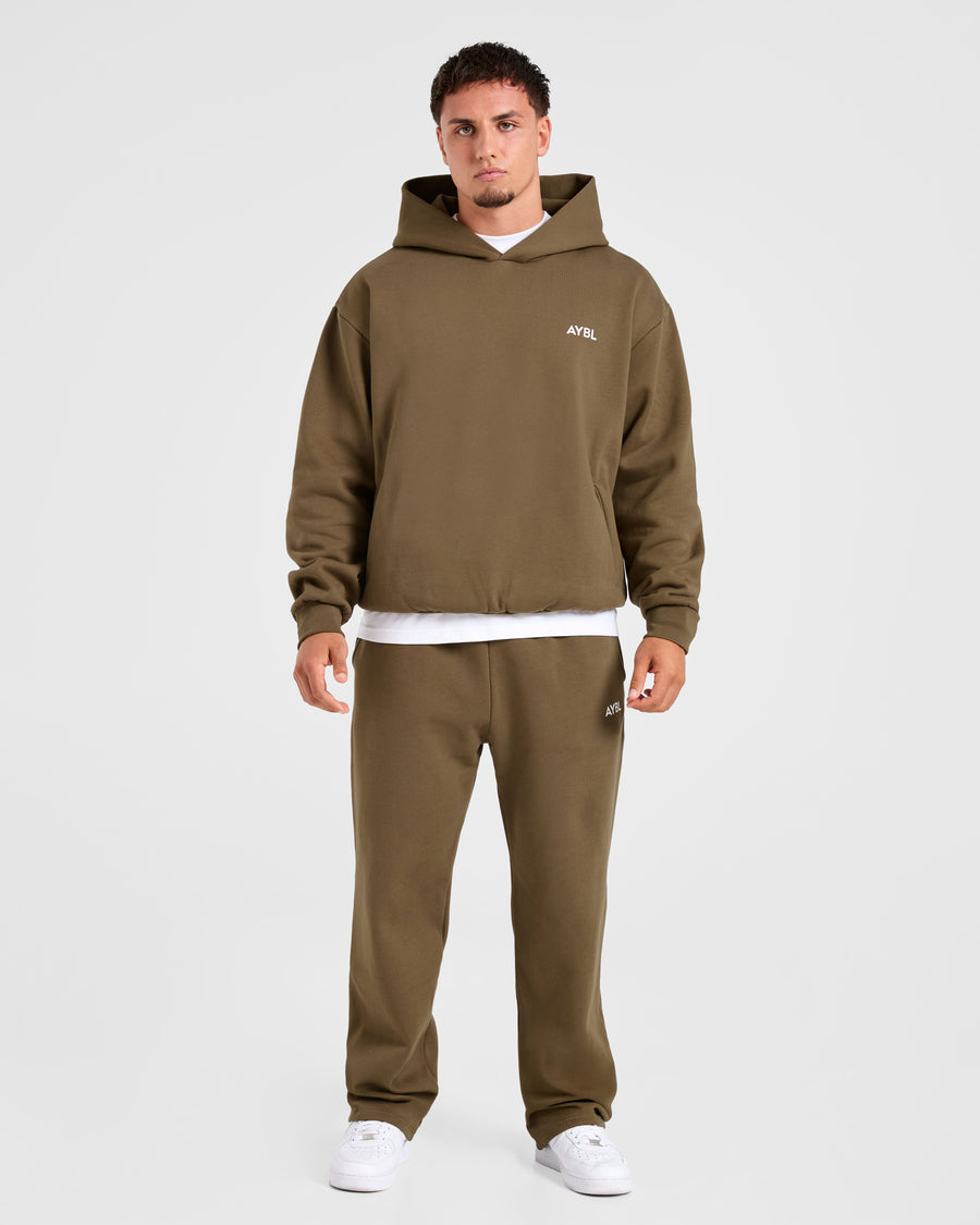 Essential Oversized Hoodie - Olive Vert