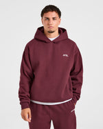 Essential Oversized Hoodie - Burgundy Rouge