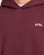 Essential Oversized Hoodie - Burgundy Rouge