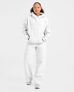 Classic Plush Oversized Straight Leg Joggers - Heather Gris