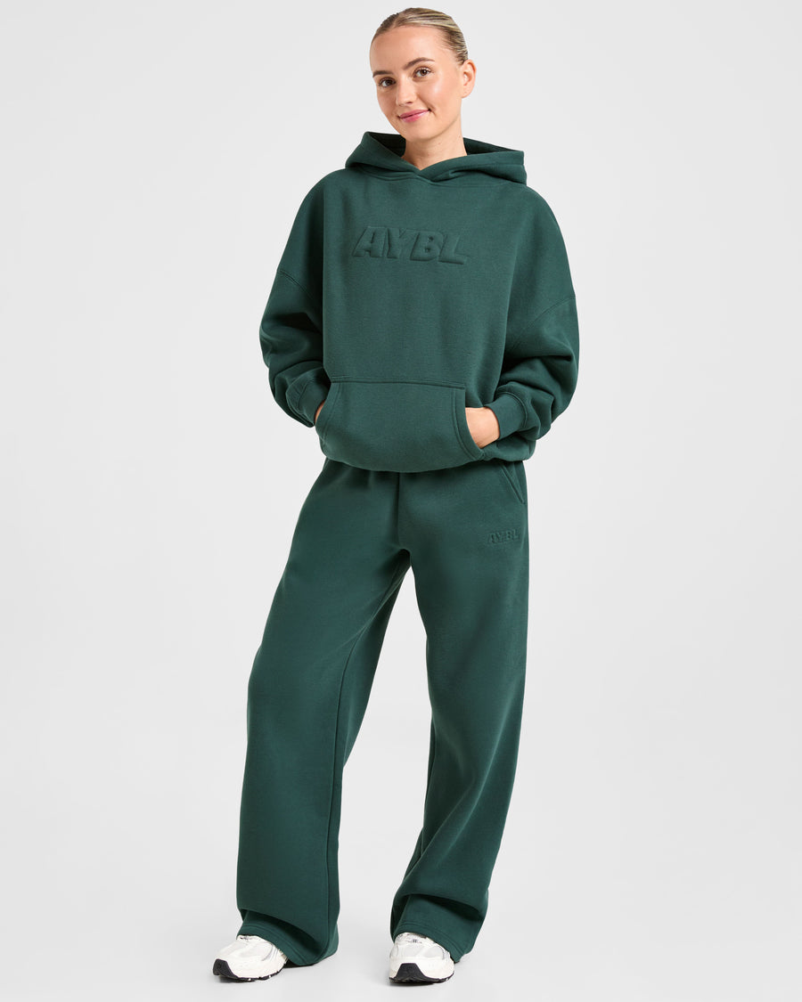 Classic Plush Oversized Hoodie - Pine Vert