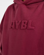 Classic Plush Oversized Hoodie - Muted Raspberry