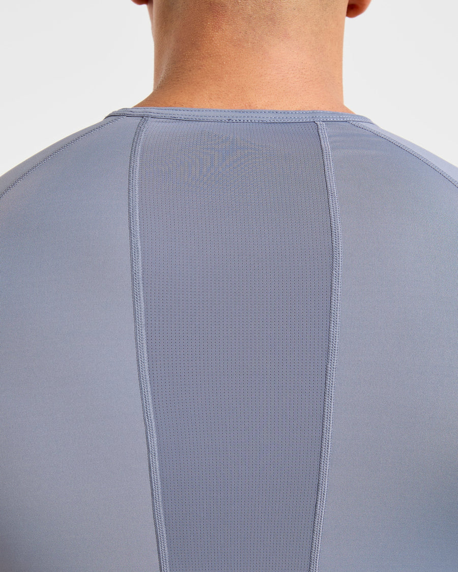 Compression Long Sleeve T Shirt - Slate Gris