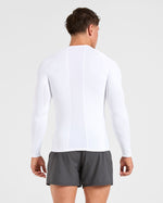 Compression Long Sleeve T Shirt - Blanc