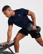 Compression Relaxed T Shirt - Navy