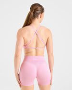 Adapt Seamless Strappy Sports Bra - Spring Rose