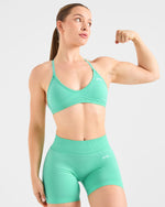 Adapt Seamless Strappy Sports Bra - Spring Mint