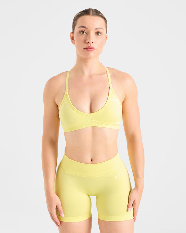 Adapt Seamless Strappy Sports Bra - Spring Jaune