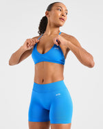 Adapt Seamless Strappy Sports Bra - Spring Cobalt