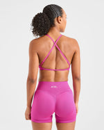 Adapt Seamless Strappy Sports Bra - Rose