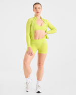 Adapt Seamless Strappy Sports Bra - Lime Vert