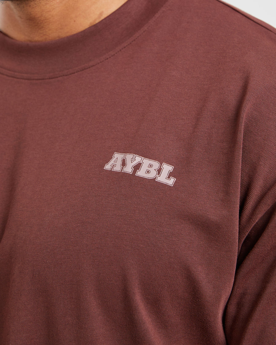 Global Oversized T Shirt - Burnt Rouge